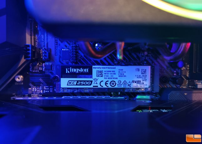Kingston KC2500 1TB SSD Installed on AMD X570 Motherboard