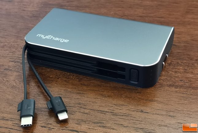 myCharge Hub Turbo Portable Charger Built-in Charging Cables