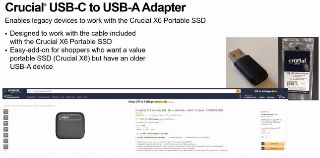 Crucial X6 Price Point Means No Adapter