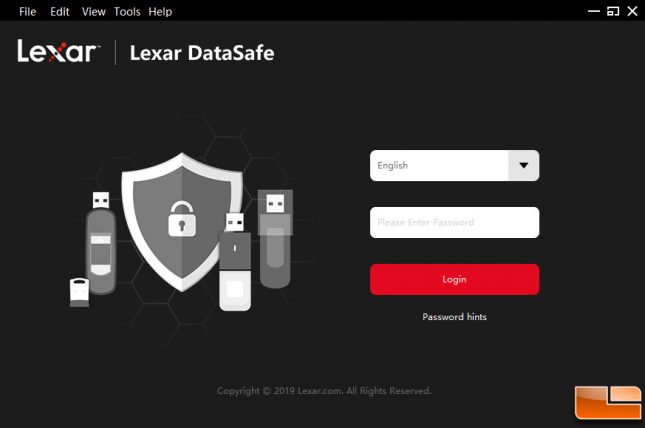 Lexar DataSafe Software SL200 Portable SSD Encryption