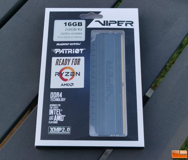 Patriot Viper Blackout Edition 16GB DDR4 4133MHz Memory Kit