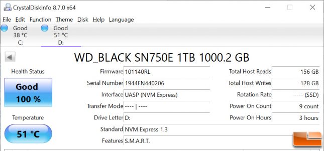 WD P50 Game Drive Temps