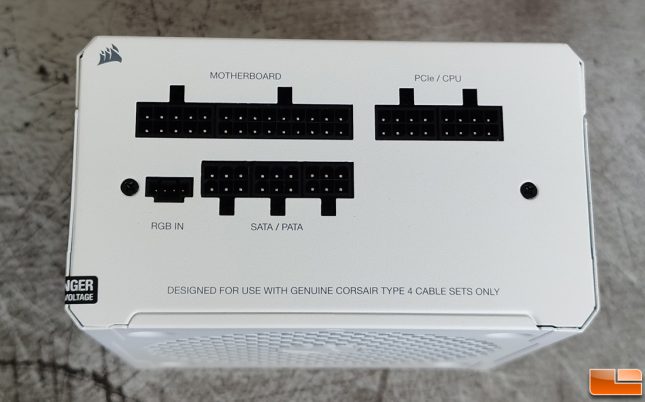 Corsair CX550F RGB Power Supply Connectors