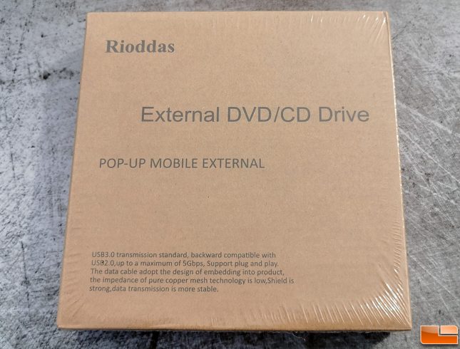 RIODDAS Pop-up Mobile External DVD CD Drive