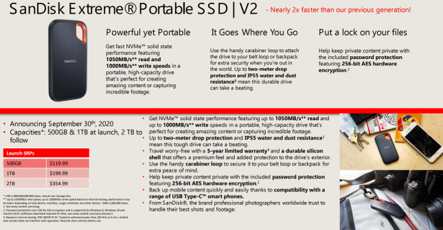 SanDisk Extreme Portable SSD V2 Overview