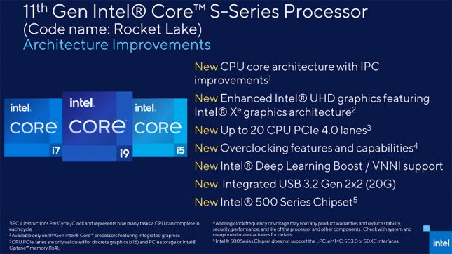 Intel Rocket Lake Architecture Improvements