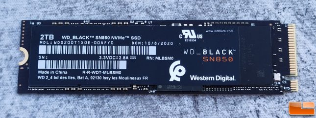 WD Black SN850 2TB NVMe SSD Front