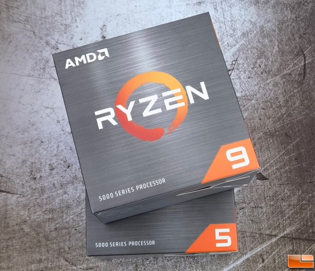 AMD Ryzen 5 5600X and Ryzen 9 5900X Retail CPU Boxes