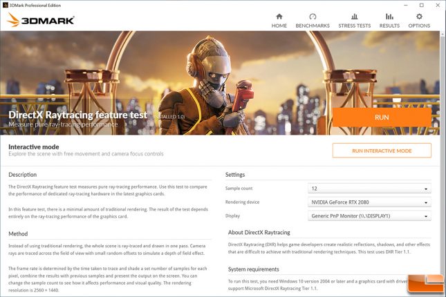 DirectX Raytracing Test 3DMark Benchmark