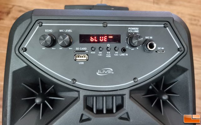 iLive ISB380B Tailgate Speaker Controls