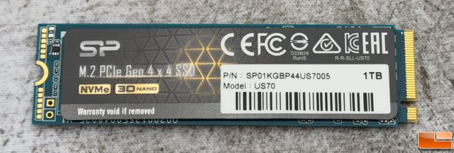 Silicon Power US70 1TB NVMe Gen4 SSD Front