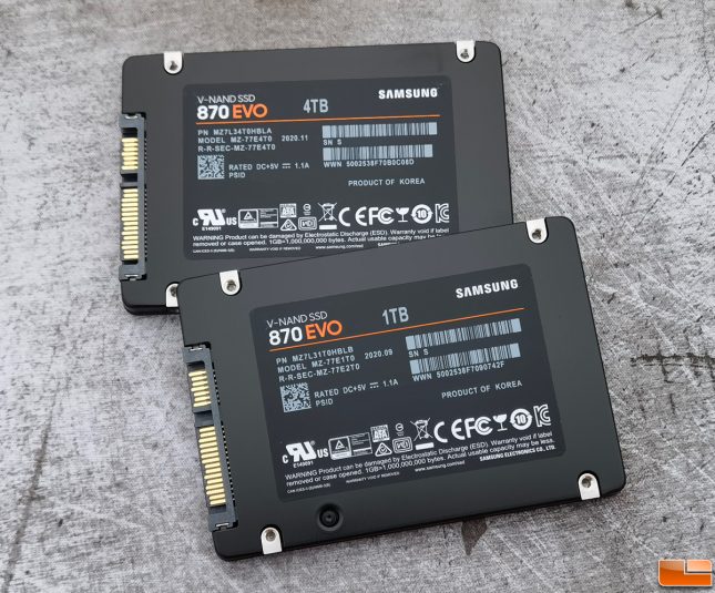 Samsung 870 EVO SATA SSD in 1TB and 4TB Capacities