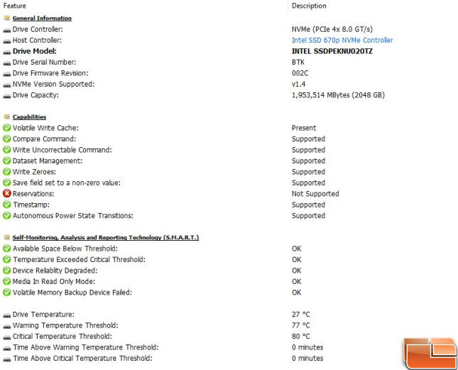 670p General Settings - Temperature Threshold