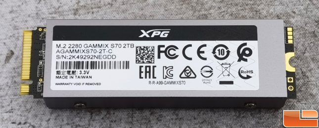 XPG GAMMIX S70 NVMe SSD Back