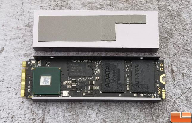 XPG GAMMIX S70 NVMe SSD With Heatsink Removed