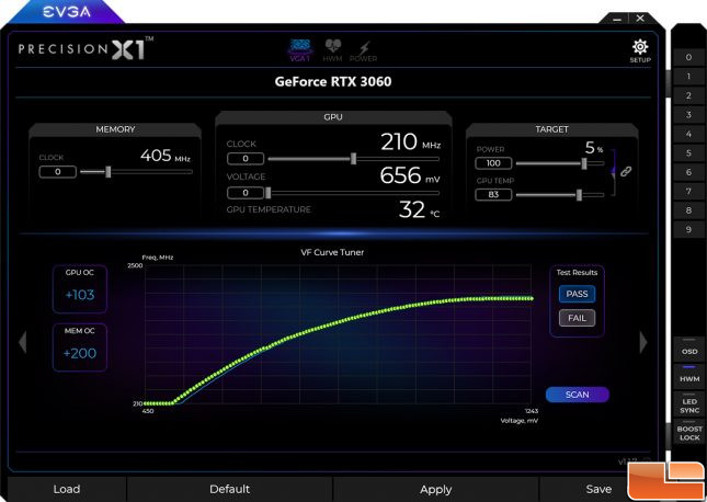 EVGA Precision X1 GeForce 3060 Scan Tool