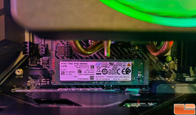 Intel SSD 670p NVMe Drive Installed