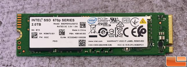 Intel SSD 670p PCIe Gen3 SSD Front