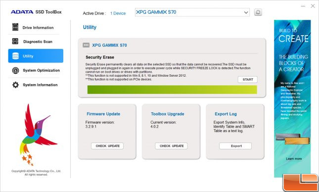 ADATA SSD Toolbox - XPG GAMMIX S70