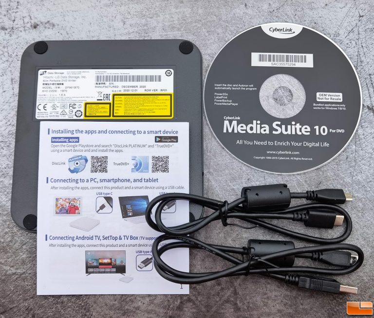 Hitachi LG GP96Y Slim Portable DVD Writer Quick Review Legit Reviews