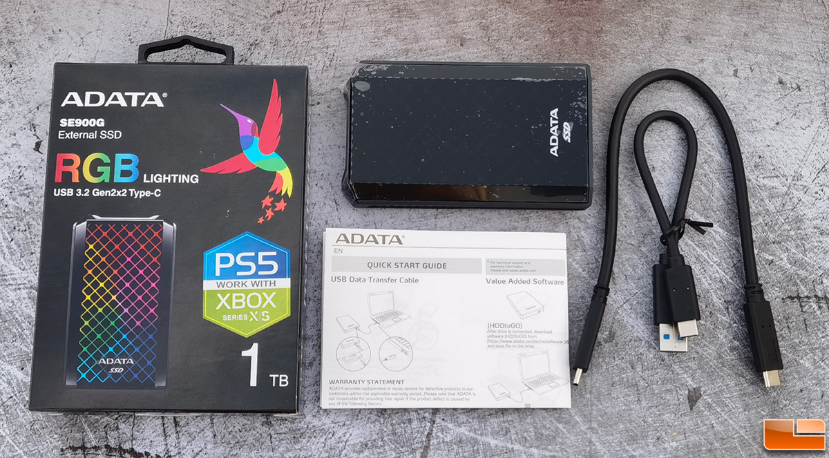 ADATA SE900G 1TB RGB External SSD Review - Legit Reviews
