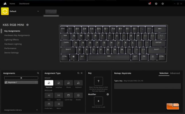 K65 RGB Mini Key Assignment