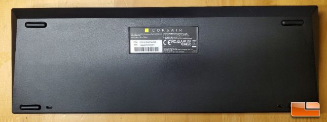 Corsair K65 RGB Mini Underside- No Height Adjustment