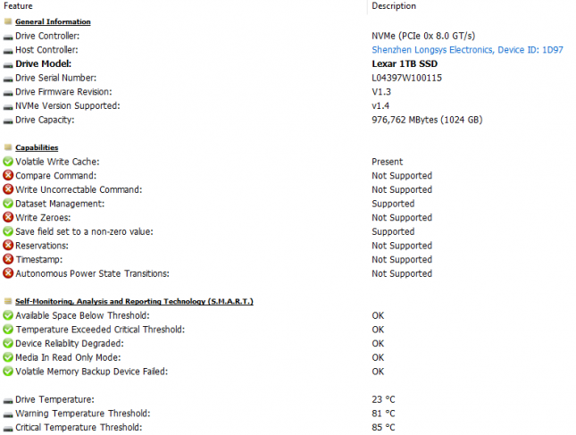 Lexar NM620 General Information