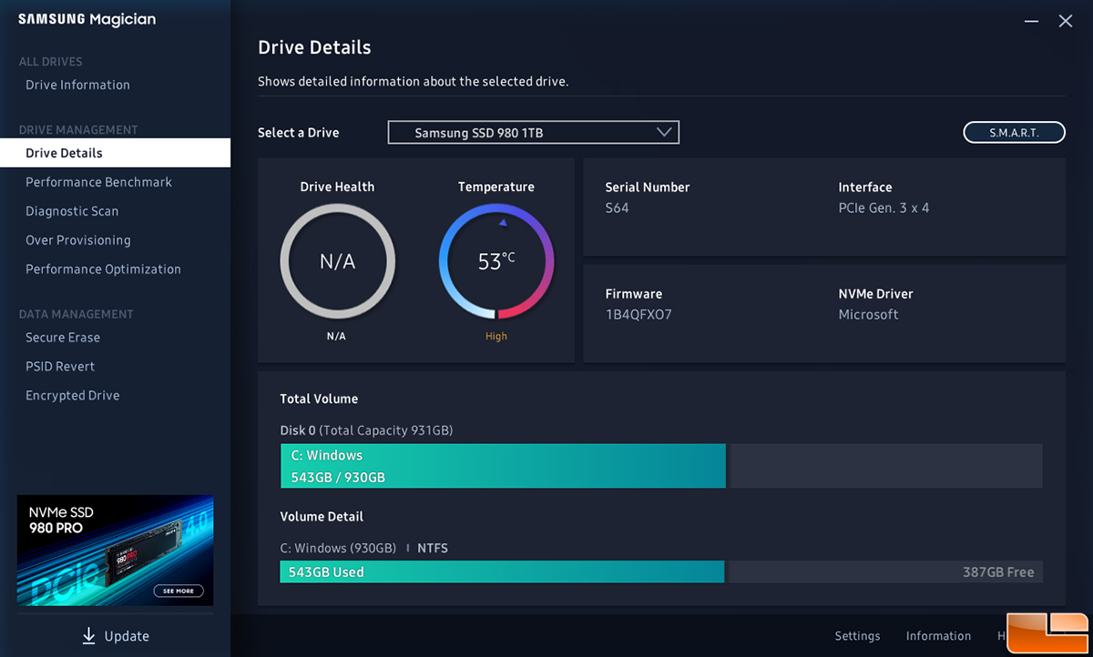 Samsung 980 1TB NVMe SSD review